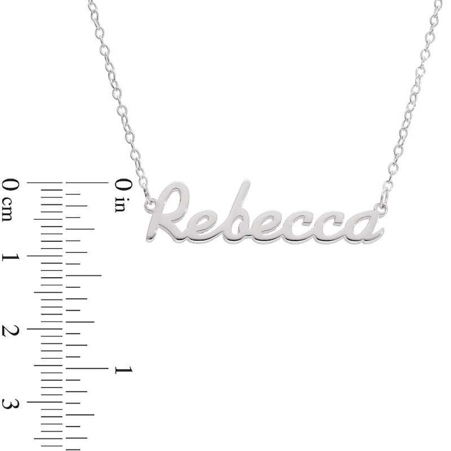 Banter Script Name Necklace In Sterling Silver (11 Characters) Necklaces