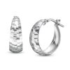 Banter Made In Italy 10Mm Diamond-Cut Hoop Earrings In Sterling Silver Earrings