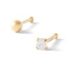 Banter 14K Hollow And Semi-Solid Gold Cz Nose Stud Set - 22G Nose