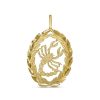 Banter Garland Wreath Frame Scorpio Necklace Charm In 10K Gold Casting Solid Charms