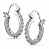 Banter 10Mm Cubic Zirconia Inside-Out Hoop Earrings In Sterling Silver Earrings