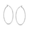 Banter 40Mm Diamond-Cut Tube Hoop Earrings In Hollow Sterling Silver Earrings