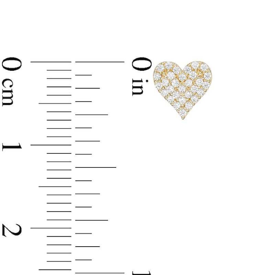 Banter Cubic Zirconia Heart Stud Earrings In 10K Gold Earrings