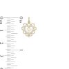 Banter Cubic Zirconia Cross Open Heart Necklace Charm In 10K Gold Charms