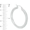 Banter 40Mm Diamond-Cut Tube Hoop Earrings In 14K White Gold Earrings