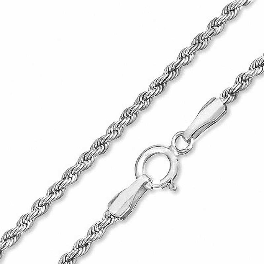 Banter 10K Hollow White Gold Rope Chain - 18" Necklaces