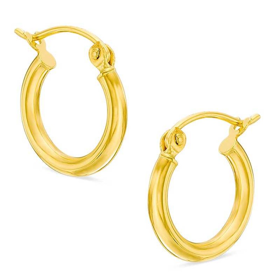 Banter 10K Tube Hollow Gold Hoops Earrings