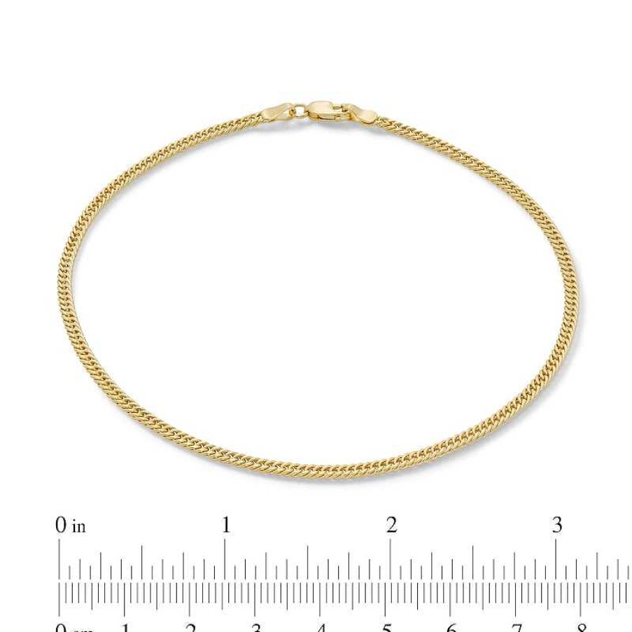 Banter Made In Italy 050 Gauge Curb Chain Anklet In 10K Hollow Gold - 10" Ankle