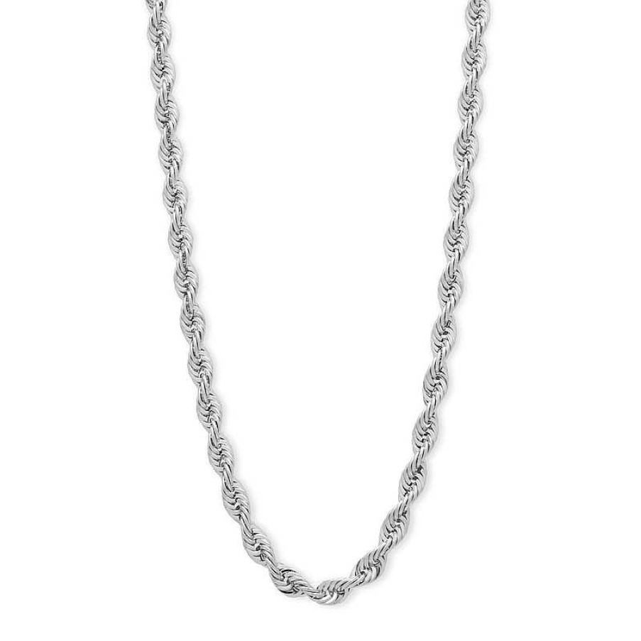 Banter 10K Hollow White Gold Rope Chain - 20" Necklaces