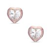 Banter 4Mm Heart-Shaped Cubic Zirconia Solitaire Stud Earrings In 10K Rose Gold Earrings