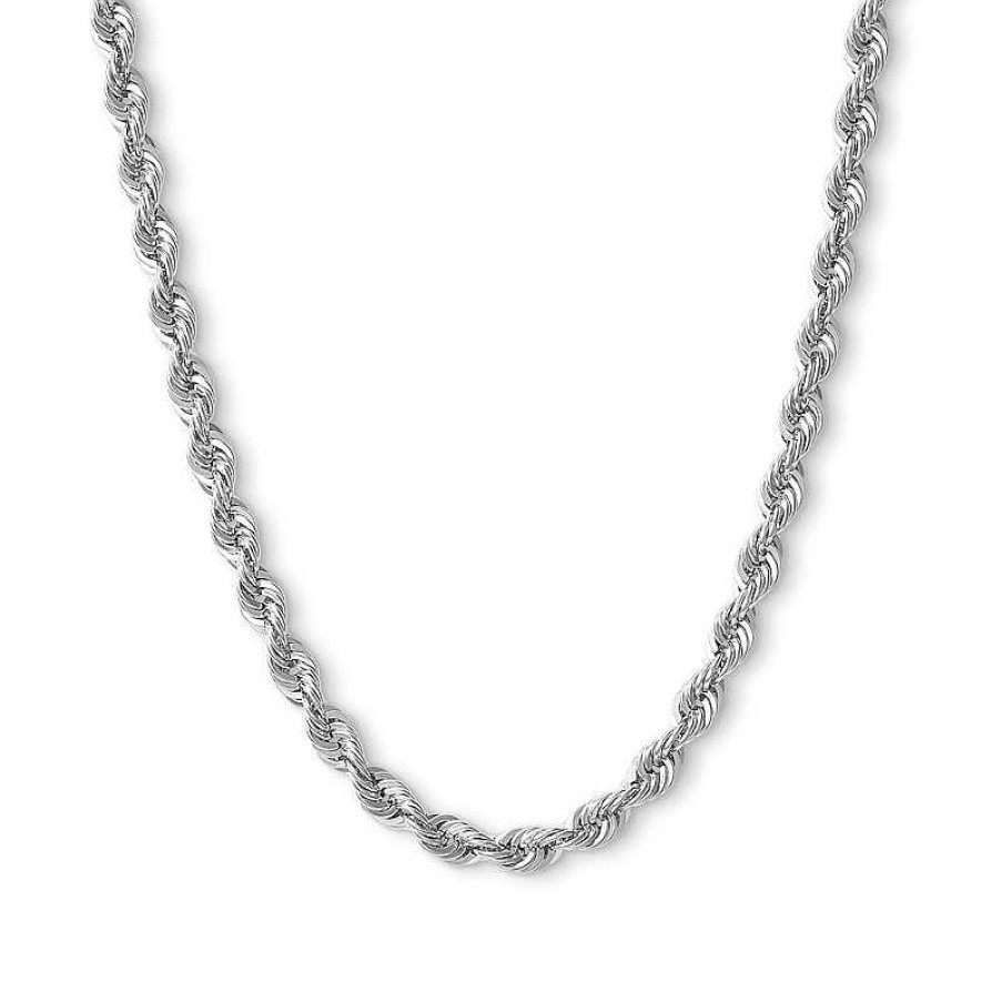 Banter 10K Hollow White Gold Rope Chain - 26" Necklaces