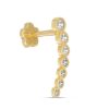 Banter 14K Tube Gold Cz Graduated Curved Crawler Stud - 18G 5/16" Ear