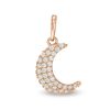 Banter Cubic Zirconia Crescent Moon Necklace Charm In 10K Solid Rose Gold Charms