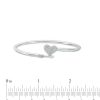 Banter Cubic Zirconia Heart And Arrow Cuff Bracelet In Sterling Silver Bracelets