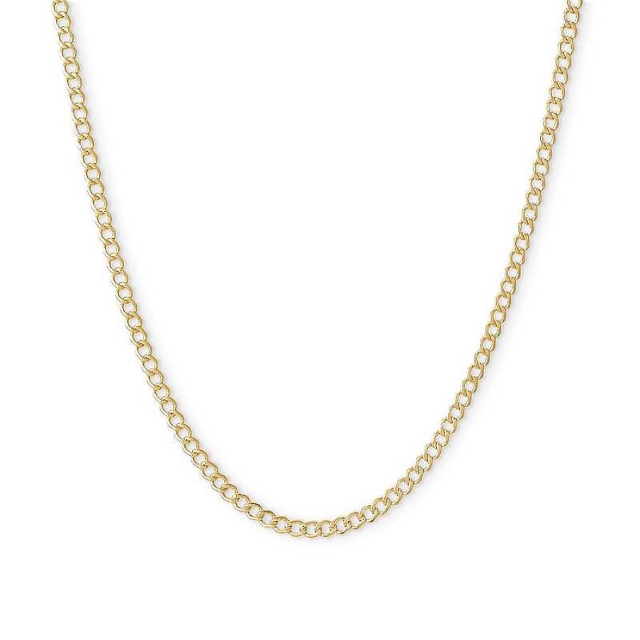 Banter 14K Hollow Gold Beveled Curb Chain Necklace - 24" Necklaces