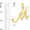 Banter 10K Solid Gold Diamond Cut Script Letter M Charm Charms