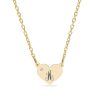 Banter 14K Gold Plate Birthstone Heart Initial Cable Chain Necklaces