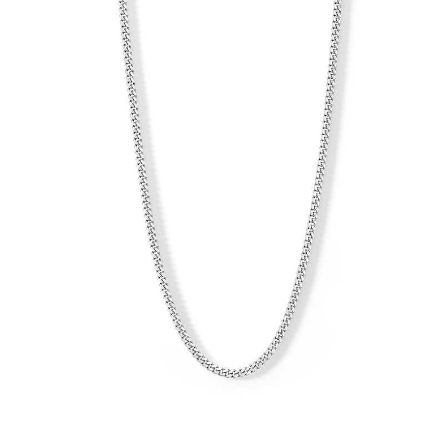 Banter 100 Gauge Cuban Curb Chain Necklace In Solid Sterling Silver - 20" Necklaces