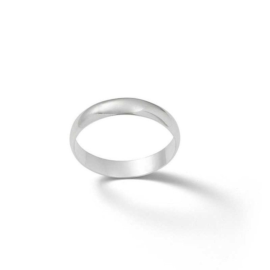 Banter 4Mm Sterling Silver Polished Wedding Band Rings