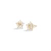 Banter 14K Solid Gold Cz 5Mm Star Piercing Studs Earrings