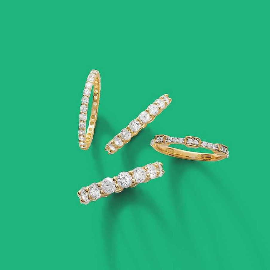 Banter 4Mm Cubic Zirconia Eternity Band In 10K Gold Rings