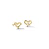 Banter 10K Solid Gold Open Heart Studs Earrings