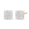 Banter 1/20 Ct. T.W. Diamond Pav Square Stud Earrings In Sterling Silver With 14K Gold Plate Earrings