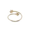 Banter Cubic Zirconia Double Star Bypass Ring In 10K Gold Rings