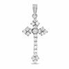 Banter Cubic Zirconia Fancy Cross Charm In Sterling Silver Charms