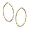 Banter 10K Tube Hollow Gold Diamond-Cut Hoops Earrings