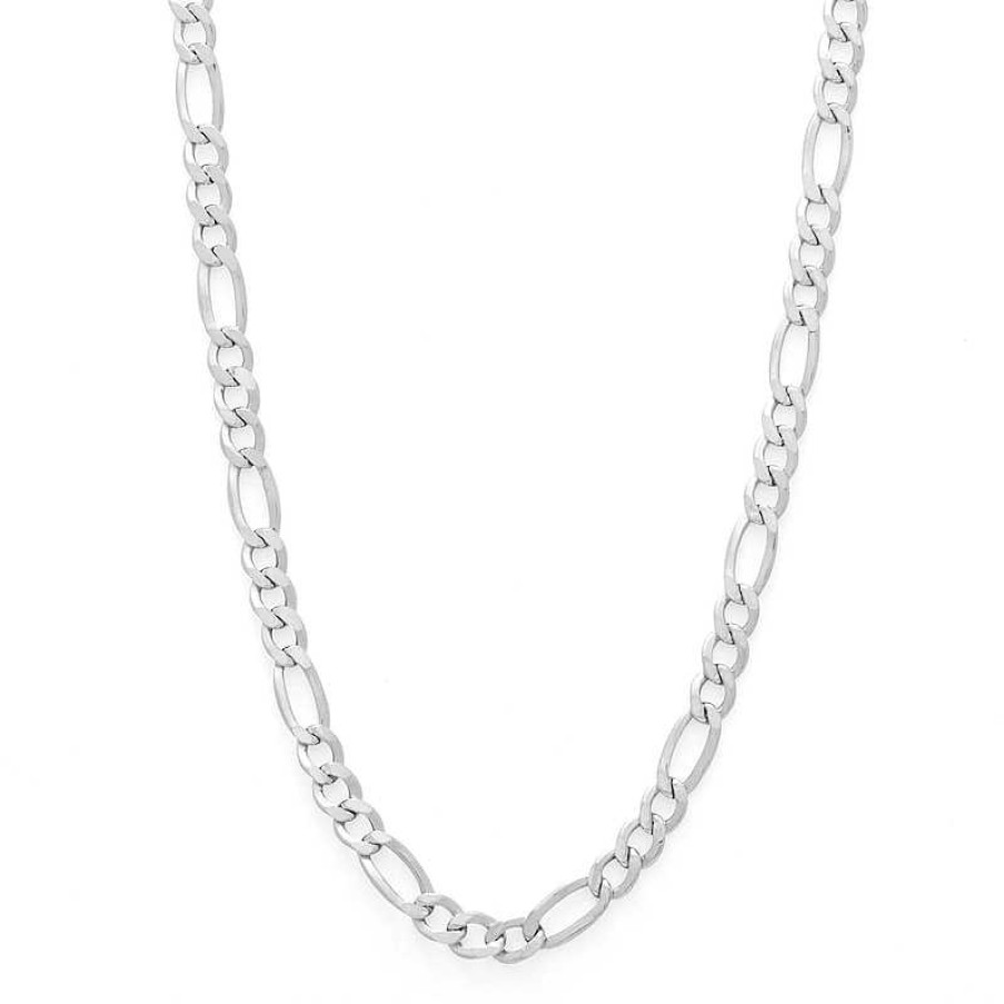 Banter 10K Hollow White Gold Figaro Chain - 22" Necklaces