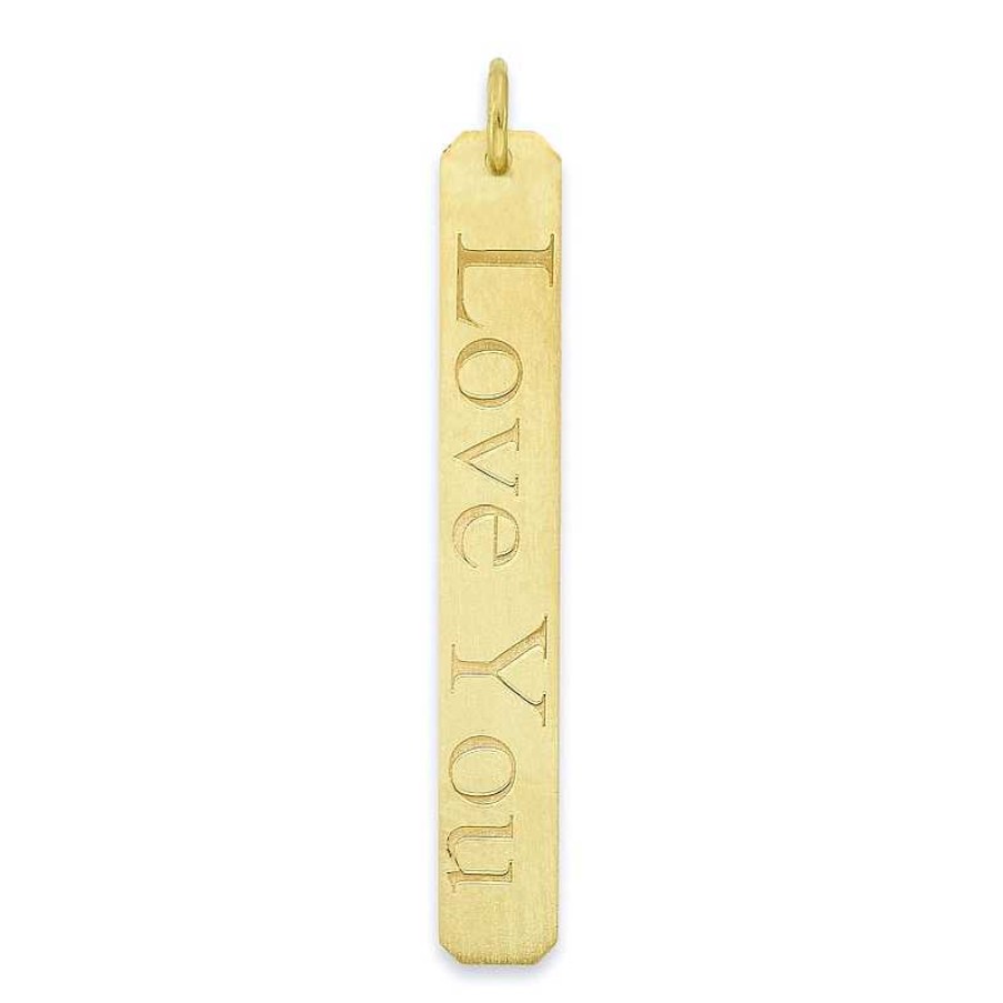 Banter 10K Solid Gold Engravable Bar Charm Charms