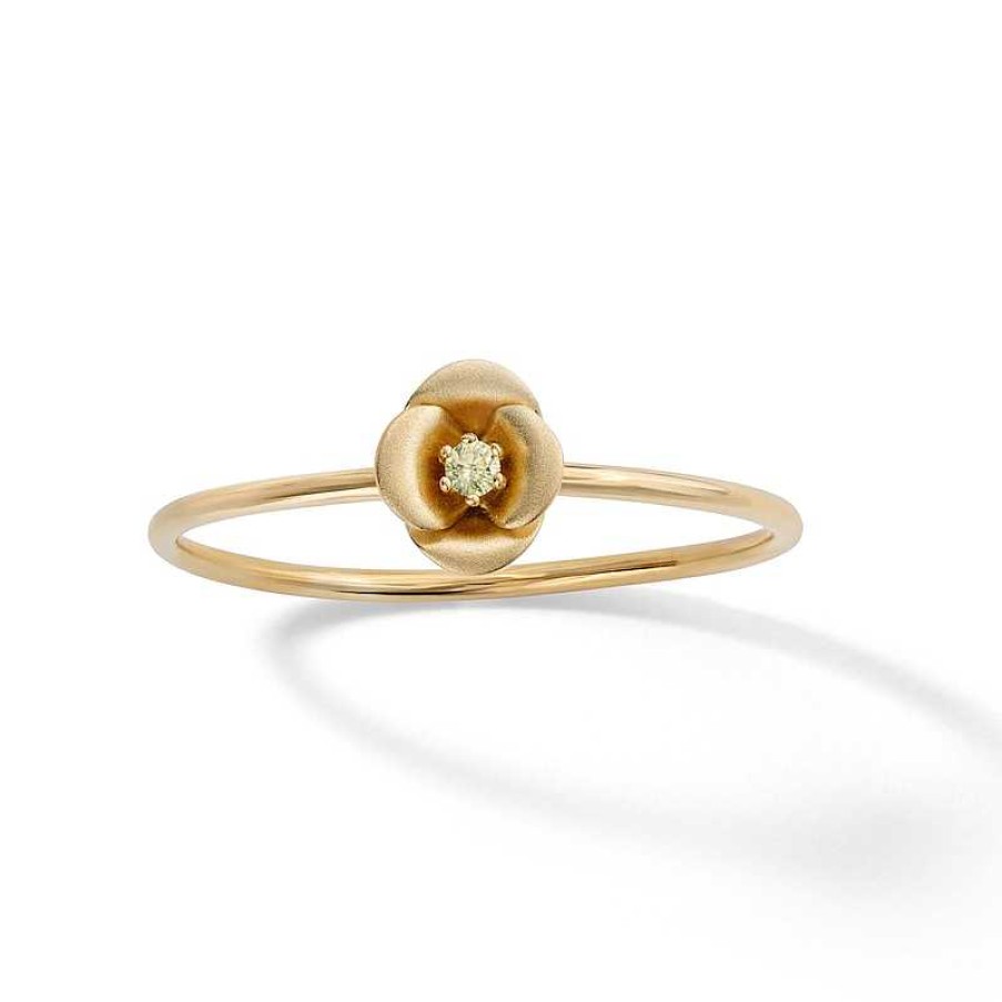 Banter 10K Solid Gold Cz Poppy Ring Rings