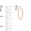 Banter 14K Tube Hollow Rose Gold Multi-Finish Continuous Hoops Earrings