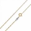 Banter 020 Gauge Singapore Chain Necklace In 14K Solid Gold Bonded Sterling Silver - 18" Necklaces