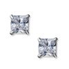 Banter Child'S 4Mm Princess-Cut Cubic Zirconia Stud Earrings In 14K White Gold Earrings