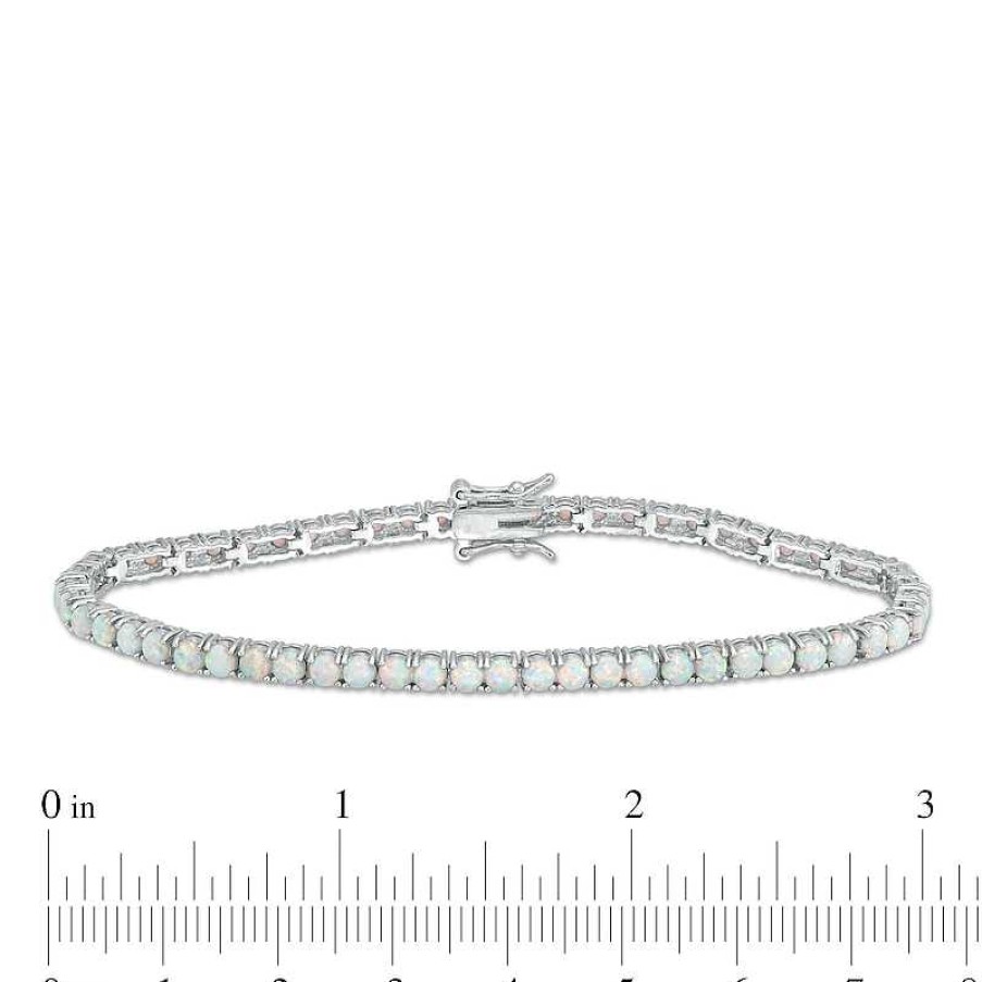 Banter 3Mm Lab-Created Opal Tennis Bracelet In Solid Sterling Silver - 7.25" Bracelets