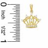 Banter Cubic Zirconia 3D Crown Charm In 10K Solid Gold Charms