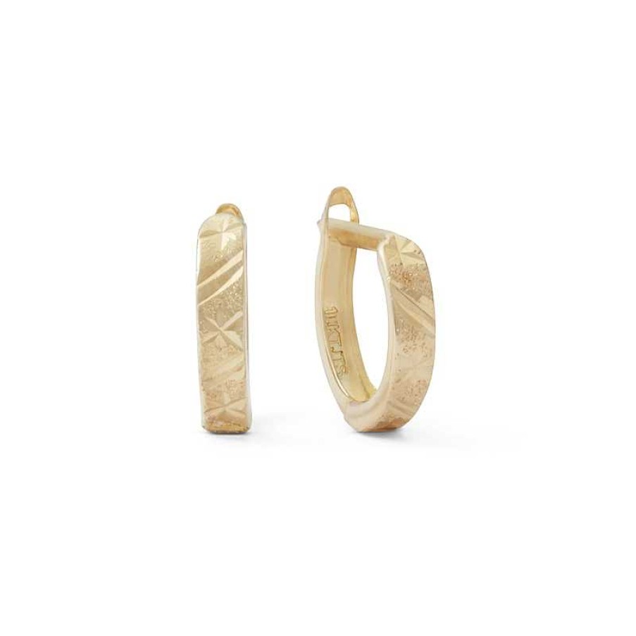 Banter 10K Gold Diamond-Cut Huggie Hoop Earrings Earrings