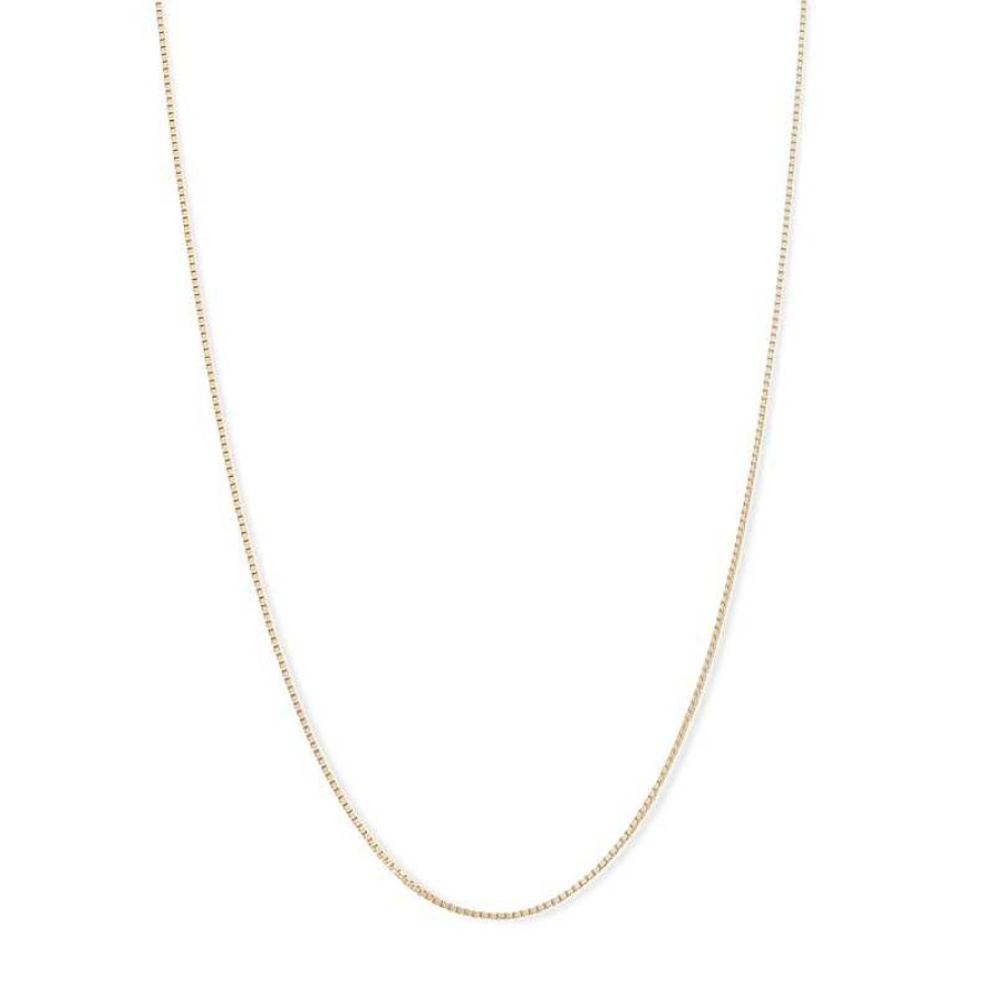 Banter 040 Gauge Box Chain Necklace In 10K Solid Gold - 18" Necklaces