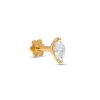 Banter 14K Semi-Solid Gold Cz Marquise Solitaire Stud - 18G 5/16" Earrings