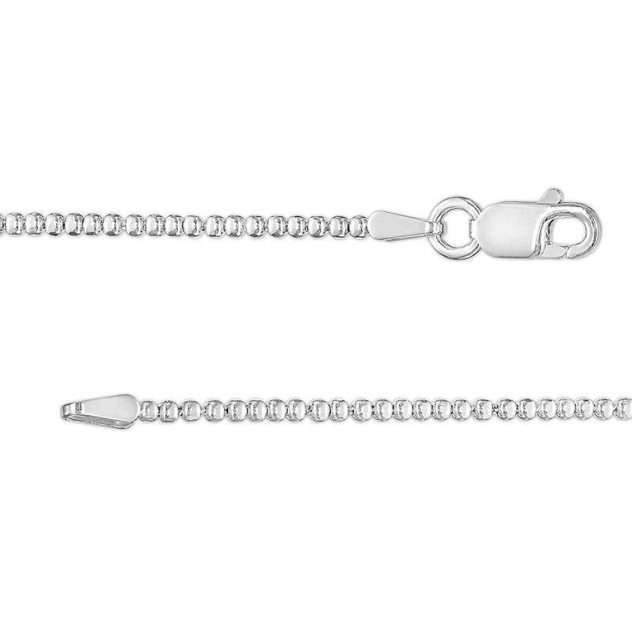 Banter Sterling Silver Diamond-Cut Bead Chain Anklet Made In Italy Ankle