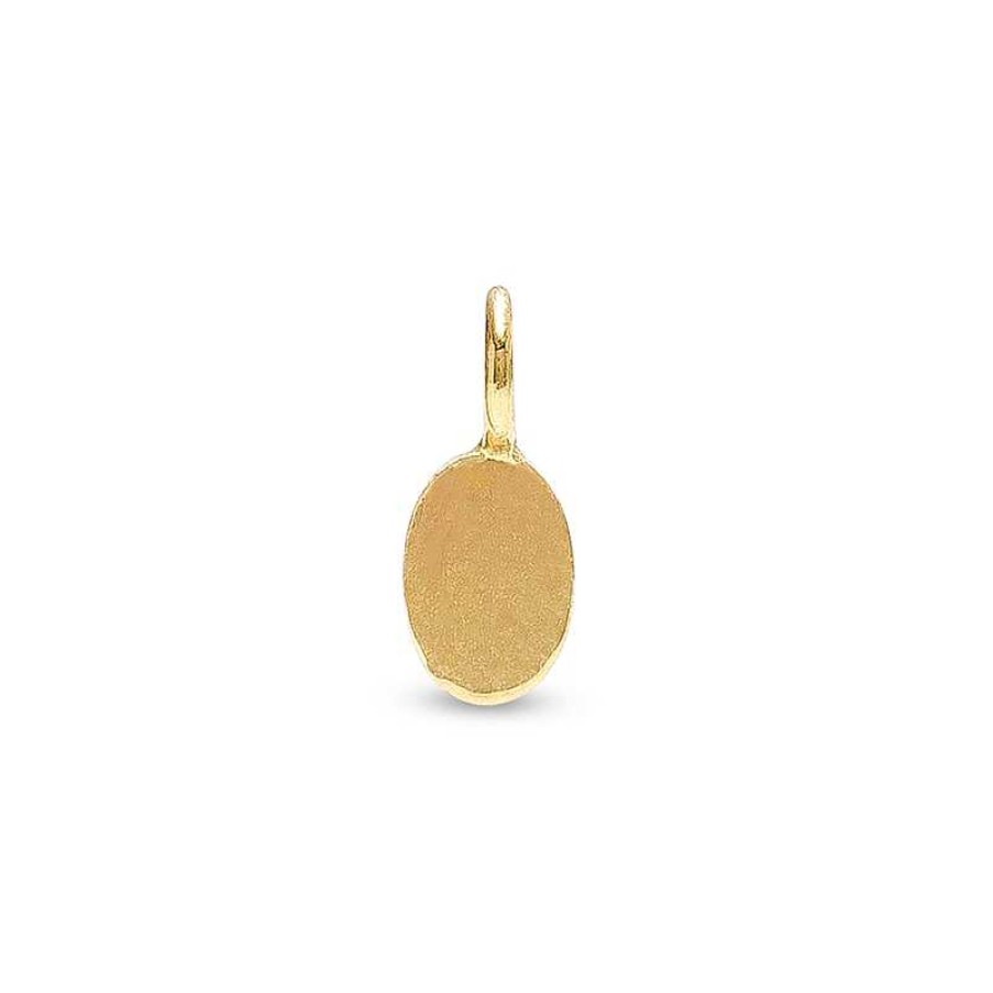 Banter Oval Mini Hoop Charm In 10K Solid Gold Earrings