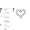 Banter Sterling Silver Cz Open Heart Studs Earrings