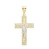 Banter Diamond-Cut Crucifix Necklace Charm In 10K Two-Tone Gold Charms