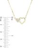 Banter Child'S Cubic Zirconia Double Heart Necklace In 10K Solid Gold - 15" Necklaces