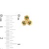 Banter 10K Solid Gold Cz Lily Of The Valley Studs Earrings