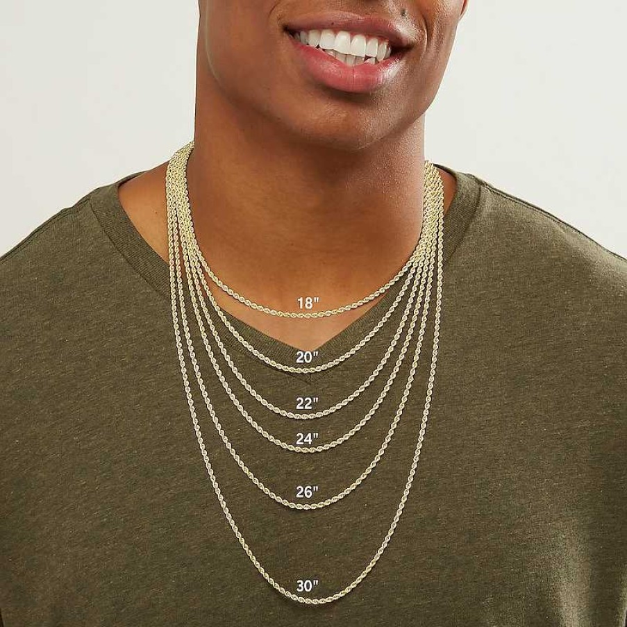 Banter Made In Italy 060 Gauge Rope Chain Necklace In Solid Sterling Silver - 18" Necklaces