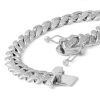 Banter Cubic Zirconia 10Mm Curb Chain Bracelet In Solid Sterling Silver - 8.5" Bracelets