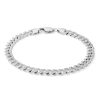 Banter Cubic Zirconia 7Mm Curb Chain Bracelet In Solid Sterling Silver - 8.5" Bracelets